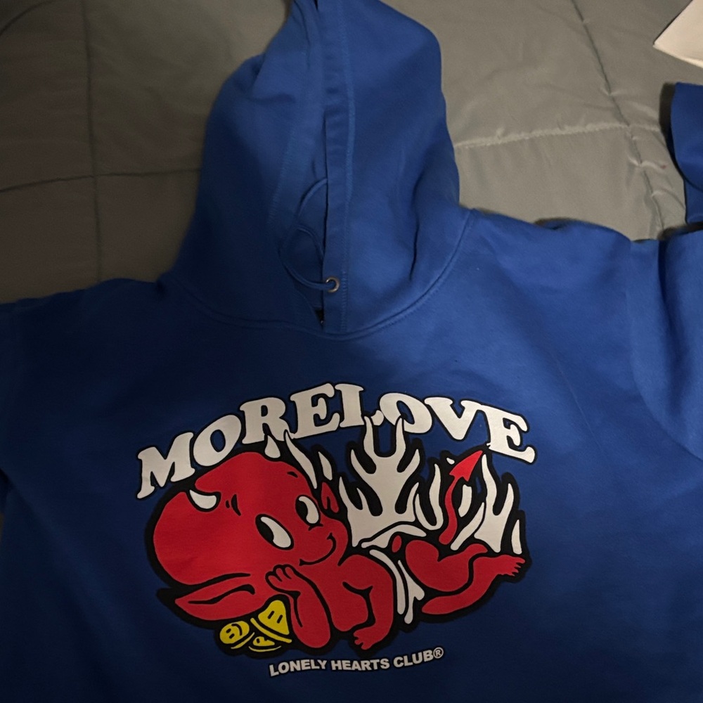 Blue Hoodie lonely hearts club size xxl